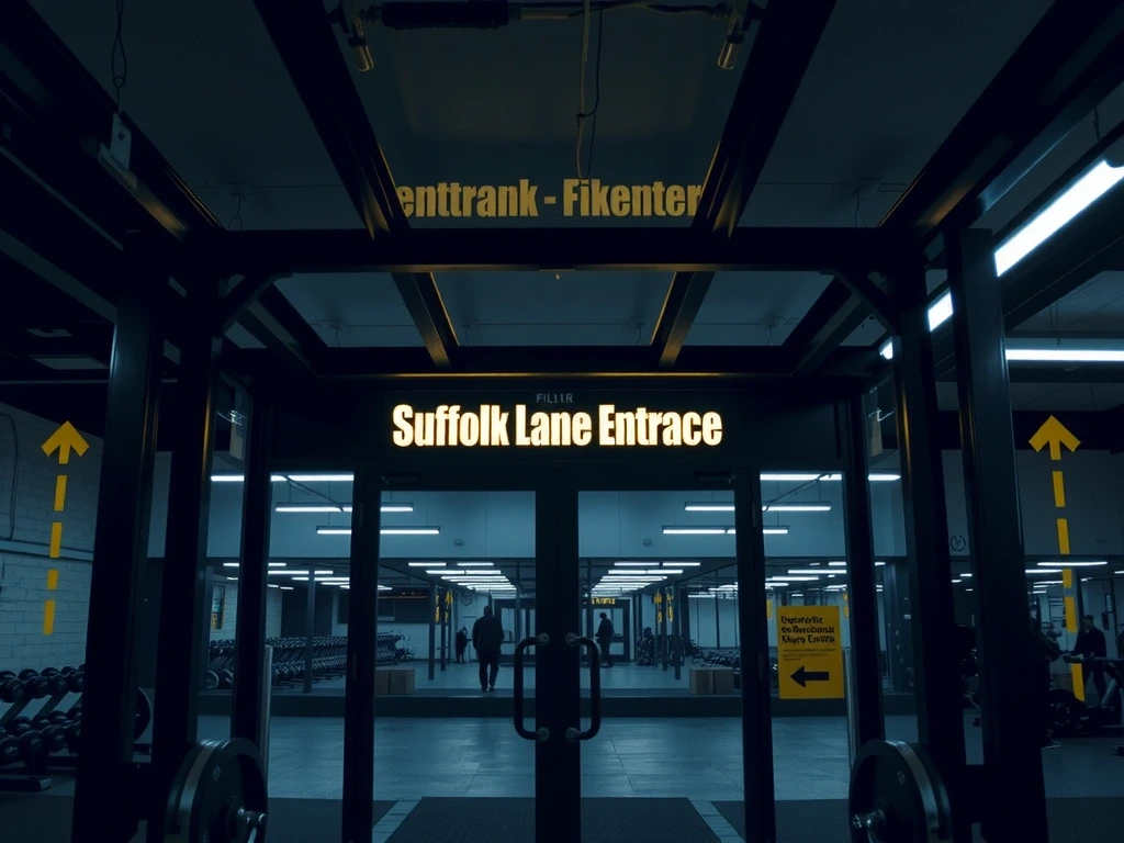 Annotated view of buzzgym pleo entrance