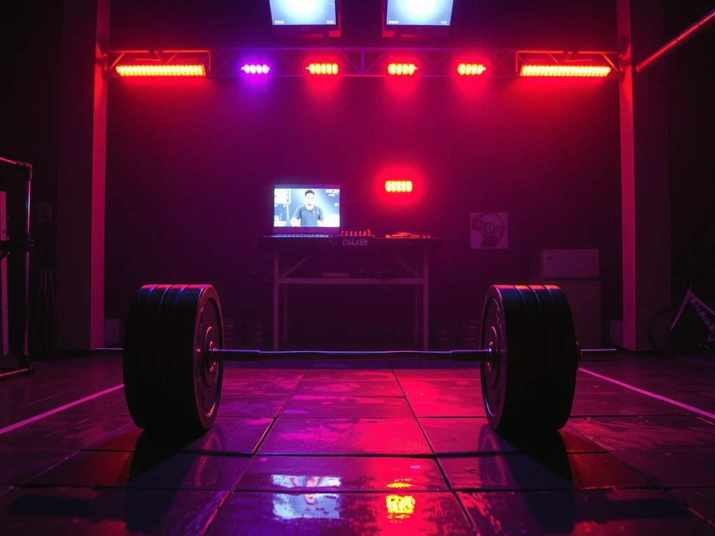 DJ scoring the main weightlifting floor at buzzgym pleo